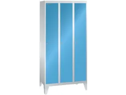 garderobekast,HxBxD 1850x900x500mm,3vak,vak B 300mm,cil.-slot,voeten