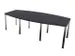 vergadertafel,HxBxD 740x2400x1200mm,vatvormig,CC-zwart