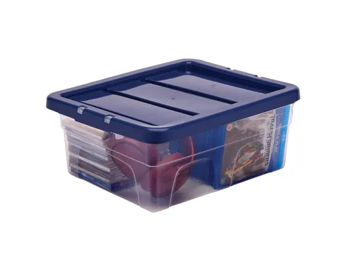 Opbergbox 15 Liter Transparant Blauw