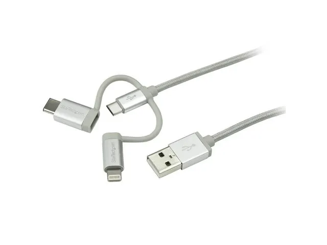 Usb Oplaadkabel Usb Naar Lightning / Usb-c / Micro-b 1 Meter