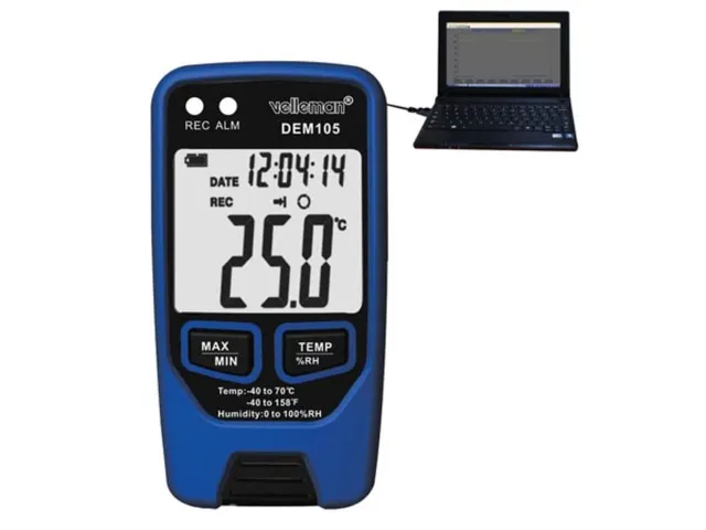 Datalogger Voor Temperatuur En Vochtigheidsgraad Met Usb-Uitgang