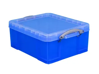 Opbergbox Really Useful 18 liter 480x390x200mm transparant blauw - 1
