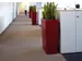 jardinière,trapézoïdal,PE,rouge rubis,HxlxP 900x900x390mm