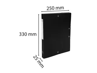 Klasseerdoos OPAK PP rug 25mm zwart - 10