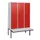 locker met bank,HxBxD 1950x1200x815mm,3vak,vak B 400mm,draaigrendel