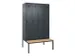 locker met bank,voor scheiding van kleding,HxBxD 2120x1200x815mm,4vak