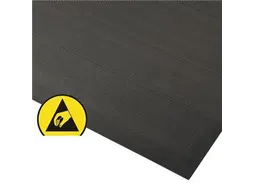 tafellegger,mat,ESD,LxB 1500x1200mm,rubber,met lengteribbels,afvoerend