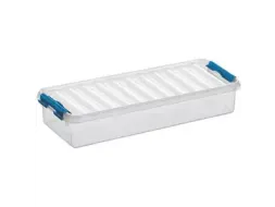 Q-line opbergbox 2,5L transparant blauw - 38,8x14,2x6,5cm