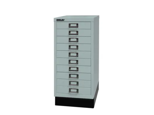 kantoor-ladekast HxBxD 670x279x380mm 10 laden romp zilverkleurig staal