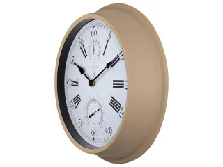 Buitenweerstationklok - Ø40 - 5 cm - metaal - bruine "hyacint" - 3