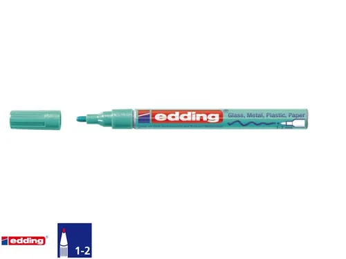 Viltstift edding 751 lakmarker rond metallic groen 1-2mm