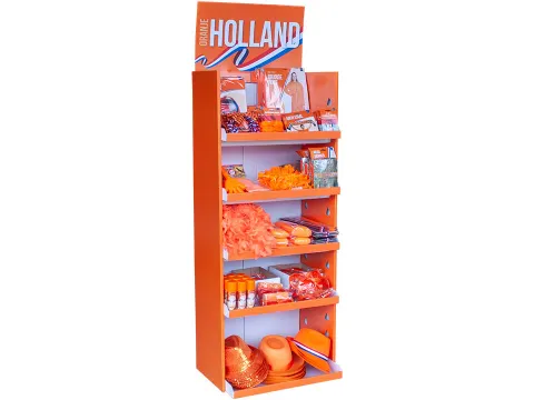 Oranje vloerdisplay 400 items