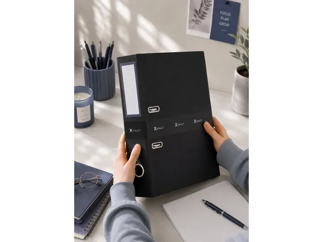 Classeur VAULT A4 8 cm shrink 2 packs