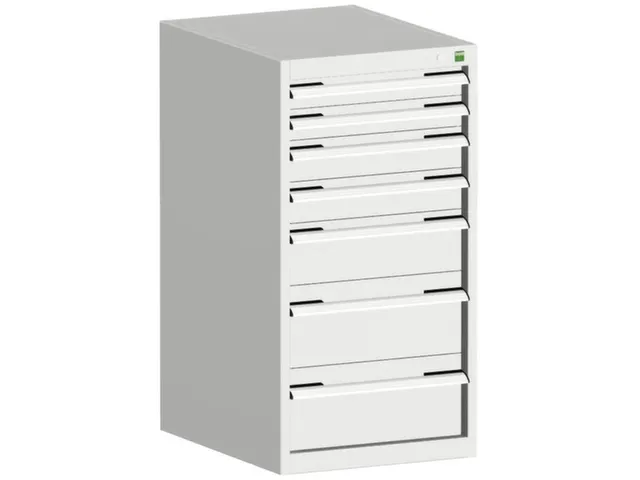 ladekast HxBxD 1000x525x525mm 7laden romp RAL7035 front RAL7035