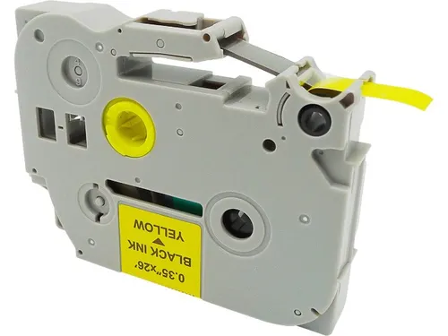 Labeltape P-touch TZE-621 9mmx8m zwart op geel gelamineerd