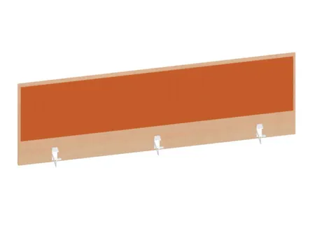 baliepaneel,v. bureau,aanbouw achter,B 1600mm,NE-esdoorn,BN3012-oranje