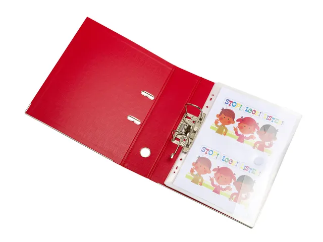 Enveloptas Djois A4 horizontaal geperforeerd transparant