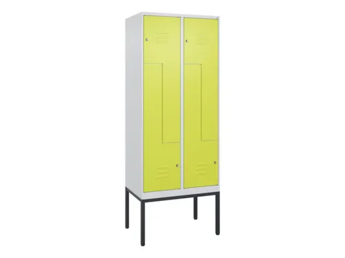 Z-garderobekast,HxBxD 2120x800x500mm,vak B 200/400mm,cil.-slot