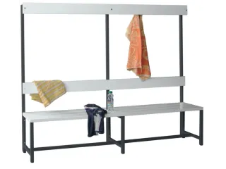 omkleedbank,HxLxD 1600x2000x400mm,onderstel RAL7016 - 2