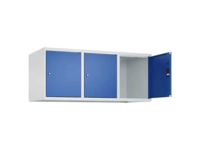 opzetkast,v. locker,3vak.,vak B 400mm,HxBxD 500x1200x500mm,vleugeldeur