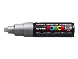 Verfstift Posca PC8K Brede punt 8mm schuin zilver