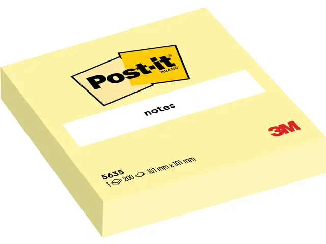 Memoblok 3M Post-it 563 101x101mm geel