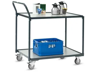 Tafelwagen 2241-7016 200kg 910x610mm 2 etages hout RAL7016 - 4