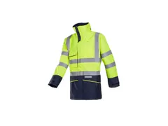 Sioen Hedland 7223 FR/AS hi-vis parka, geel/marineblauw, maat 2XL, per