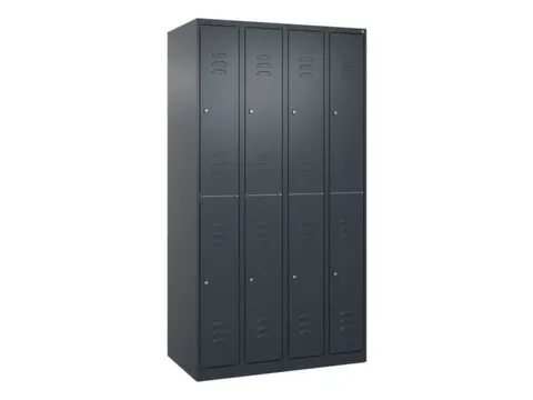 dubbeldekse locker,HxBxD 1850x1000x500mm,4x2vak.,vak B 250mm,cil.-slot