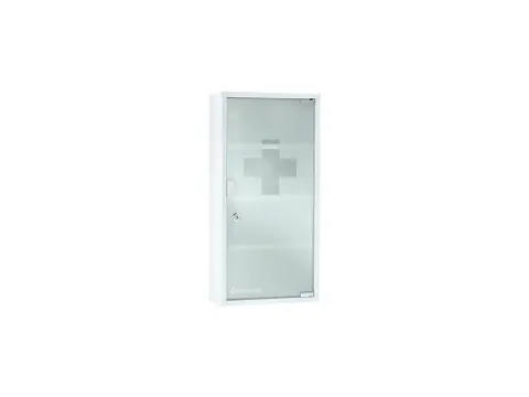 EHBO kast First Aid Only leeg 12x30x60 cm wit