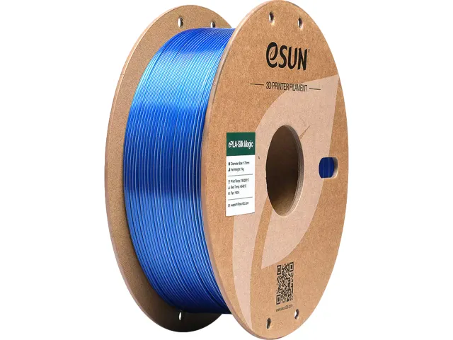 eSUN 3D printer Filament ePLA-Silk Magic 1,75mm Blauw/Zilver 1kg