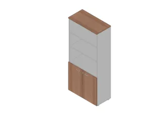 kantoorkast,HxBxD 2000x900x450mm,3xhouten vloer,5ordnerhoogte - 1