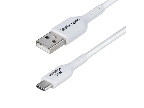 StarTech.com 2m USB-A naar USB-C Laadkabel Wit