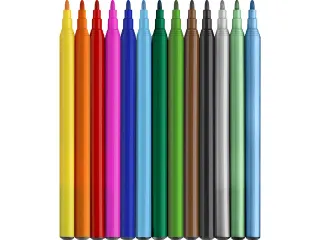 Viltstift Faber-Castell Dino 10x stand. Kleur+3x metallic kleur incl. - 3