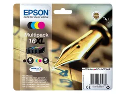 Epson 16XL T1636 Inktcartridges Zwart + 3 Kleuren XL