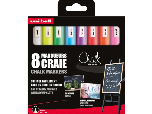 Krijtmarker Rond 1,8 - 2,5 Mm 8X Assorti