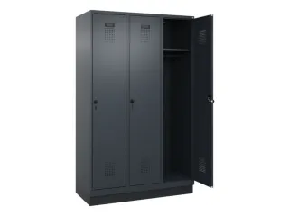 locker,HxBxD 1950x1200x500mm,3vak,vak B 400mm,draaigrendel,sokkel - 2