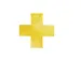 Etiquette De Marquage Au Sol Forme Croix 150x150mm Jaune