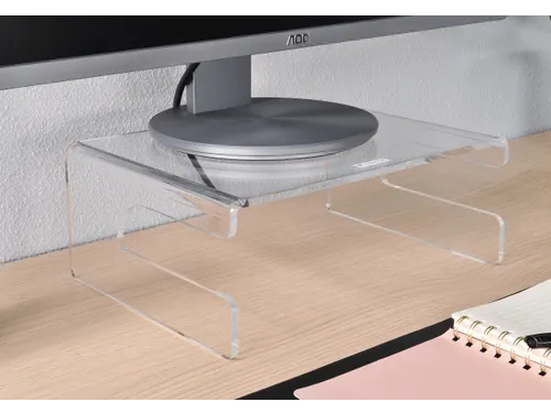 Monitorstandaard Transparant Acryl 120mm