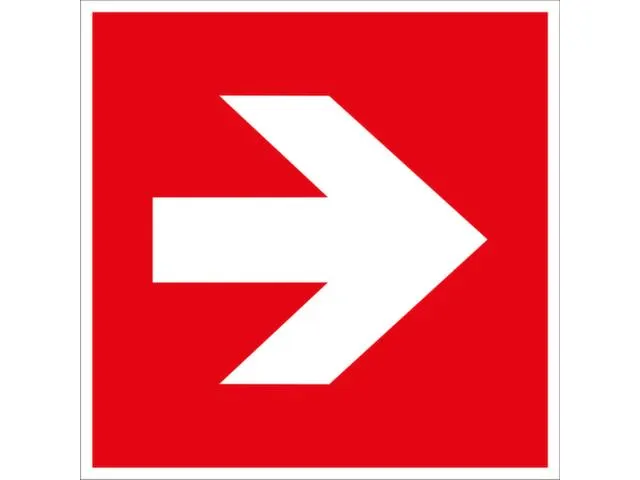 brandbeveiligingsbord,Pijl,pijl rechts/links,sticker,folie