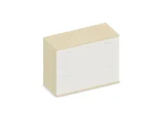 hangmappenkast 770x1000x430mm 2hangmappenframes Esdoorn+ wit