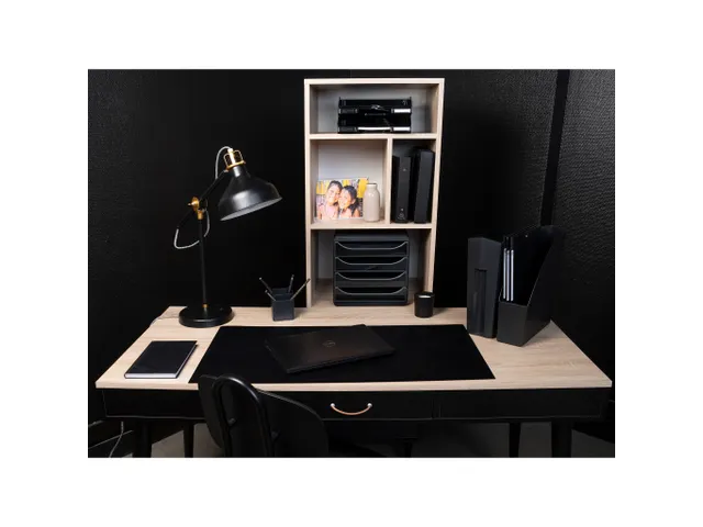 Module de classement Big Box 4 tiroirs Glossy - Noir brillant