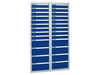 ladekast HxBxD 1800x1000x500mm 26laden vergrendeling RAL7035 RAL5010 - 1