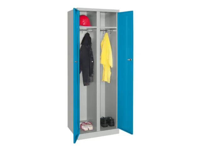 kleding-/wasgoedkast,HxBxD 1800x600x500mm,RAL7035,front RAL5012