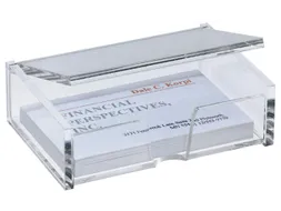 Visitekaartbox Sigel VA112 voor 80 kaarten 90x58mm acryl glashelder