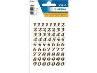 Etiket Herma 4193 8mm Getallen 0-9 Goudfolie Glitter 64 stuks