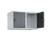 opzetkast,v. locker,2vak.,vak B 400mm,HxBxD 500x800x500mm,vleugeldeur