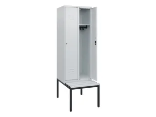 locker met bank,HxBxD 1950x600x815mm,2vak,vak B 300mm,cil.-slot - 2