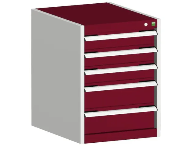 ladekast HxBxD 700x525x525mm 5laden romp RAL7035 front RAL3004