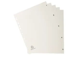 Bedrukte Tabbladen A4 Grijs PP 5-Delig 1-5 11-Gaats index - 4